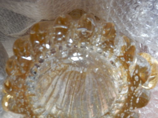 1970 ‘Pair of Vases Or Similar Murano Crystal  and Gold Signed Murano Toso H 36 cm - Image 4