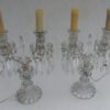 1950' Paire de Chandeliers Électrifiés Baccarat Modèle Tors, Signée Cachet Baccarat – Image 2