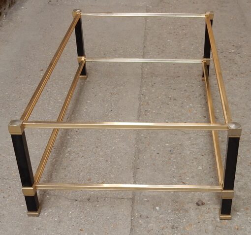 1970 'Coffee Table in Black Lacquered Metal Pierre Vandel 128 X 78 cm