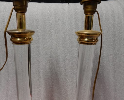 1970 'Pair Of Lamps In Altuglass And Golden Brass - Image 6