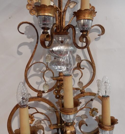 1970' Pair Of Wall Lamp in the Style of Maison Bagués Or Banci H 104 - Image 12