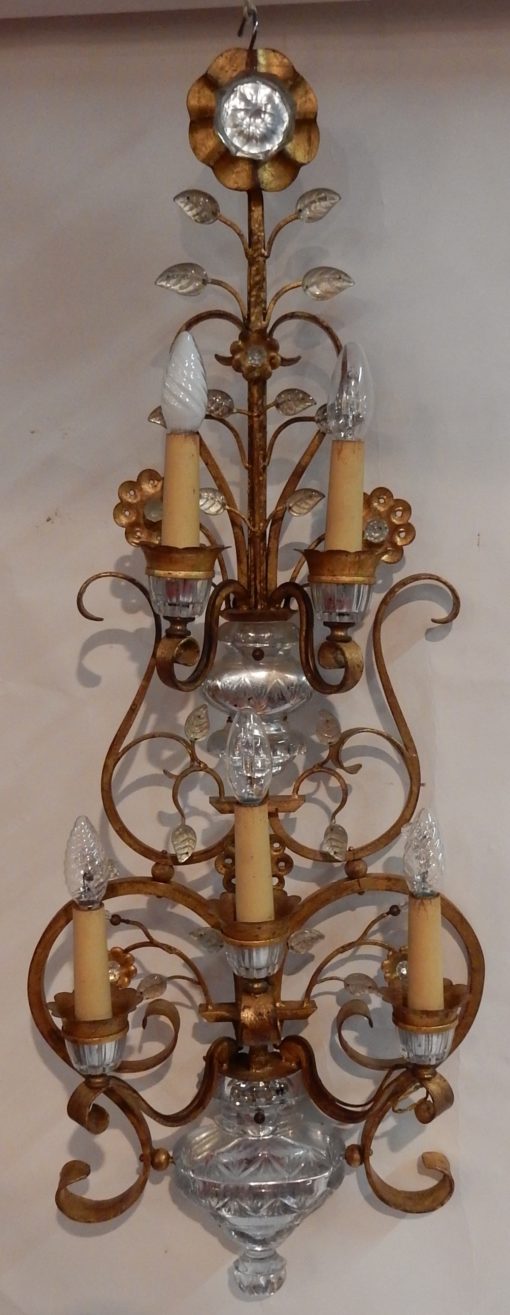 1970' Pair Of Wall Lamp in the Style of Maison Bagués Or Banci H 104 - Image 11