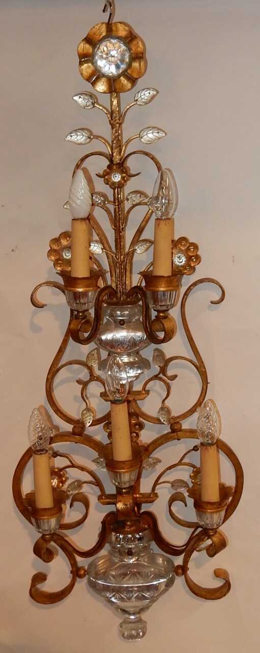 1970' Pair Of Wall Lamp in the Style of Maison Bagués Or Banci H 104 - Image 10