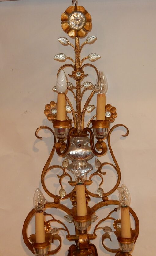 1970' Pair Of Wall Lamp in the Style of Maison Bagués Or Banci H 104 - Image 9