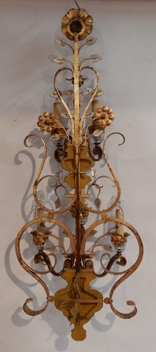 1970' Pair Of Wall Lamp in the Style of Maison Bagués Or Banci H 104 - Image 6