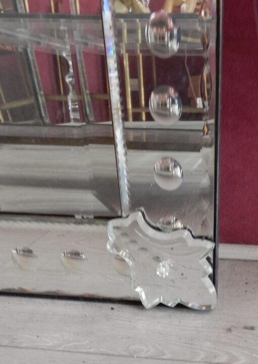 1900' Miroir Venise à Bulles à Fronton 159 X 84 CM – Image 3