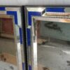1970/80 Paire De Miroirs Venise Style Louis 14 Avec Ornements En Verre Bleu 112 X 95 cm – Image 5