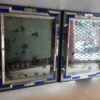 1970/80 Paire De Miroirs Venise Style Louis 14 Avec Ornements En Verre Bleu 112 X 95 cm – Image 12