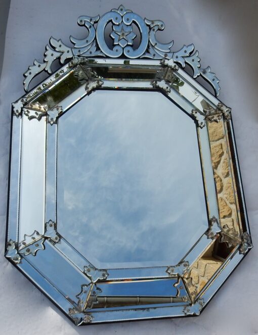 1880/1900 Miroir Style Louis XIV à l’Étoile à 5 Branches  136 X 96 cm
