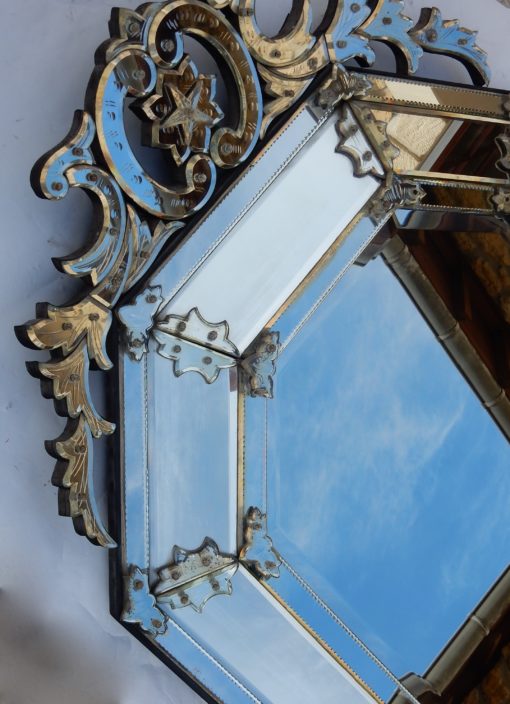 1880/1900 Miroir Style Louis XIV à l’Étoile à 5 Branches  136 X 96 cm – Image 7