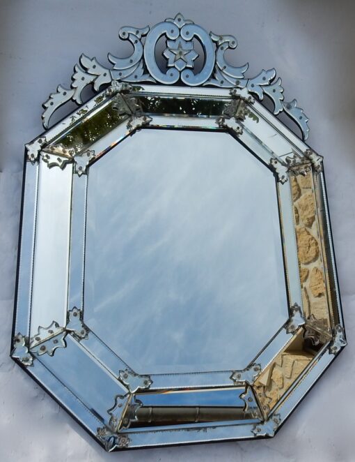 1880/1900 Miroir Style Louis XIV à l’Étoile à 5 Branches  136 X 96 cm – Image 6