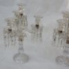 1950 ′ Pair of Candlesticks 3 Branches Beaded Sockets And Signed In Relief BACCARAT - Image 16