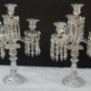 1950 ′ Pair of Candlesticks 3 Branches Beaded Sockets And Signed In Relief BACCARAT - Image 8