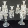 1950 ′ Pair of Candlesticks 3 Branches Beaded Sockets And Signed In Relief BACCARAT - Image 6