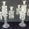 1950 ′ Pair of Candlesticks 3 Branches Beaded Sockets And Signed In Relief BACCARAT - Image 3