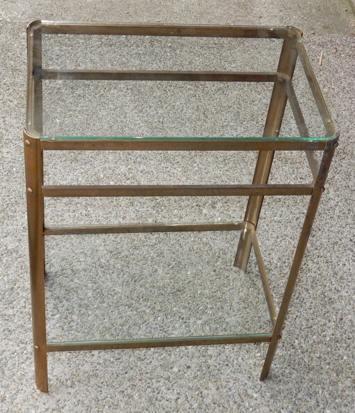 1970 'Jacques QUINET Pedestal Table, For the MALABERT Maison gilded bronze. H: 60 cm L: 50 cm X 30 cm. - Image 7