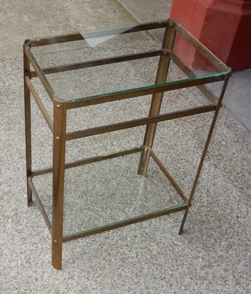 1970 'Jacques QUINET Pedestal Table, For the MALABERT Maison gilded bronze. H: 60 cm L: 50 cm X 30 cm. - Image 6