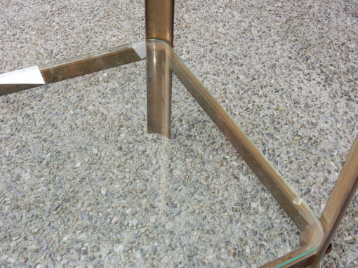 1970 'Jacques QUINET Pedestal Table, For the MALABERT Maison gilded bronze. H: 60 cm L: 50 cm X 30 cm. - Image 3
