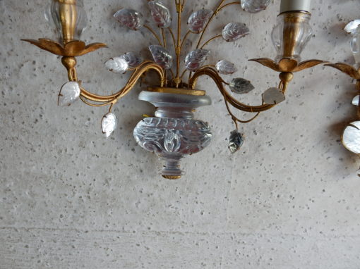 1970 ′ Series of 3 Daisy Sconces Maison Baguès H 48 cm - Image 9