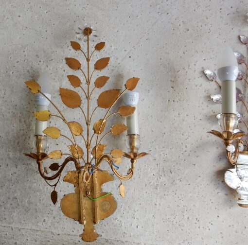 1970 ′ Series of 3 Daisy Sconces Maison Baguès H 48 cm - Image 5
