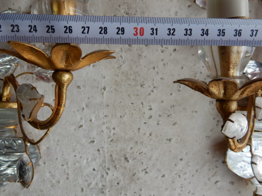 1970 ′ Series of 3 Daisy Sconces Maison Baguès H 48 cm - Image 2