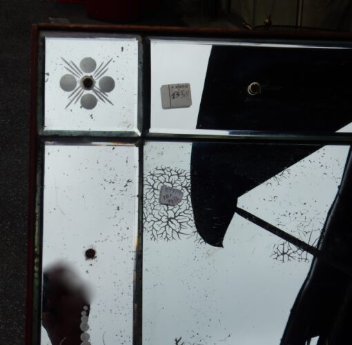 1900 ′ Venice Flower Mirror 133 x 101 cm Square Cabochons - Image 8
