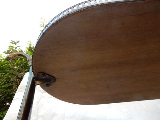 1970 ′ Rolling Bar in Bronze and Gilt Brass Maison Jansen 3 Wheels - Image 3
