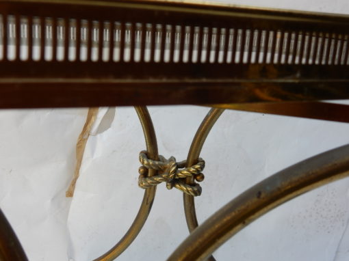 1970′ Bar Roulant en Bronze et Laiton Doré Maison Baguès Ou Charles Ou Jansen Décor Napoléon 3 – Image 2