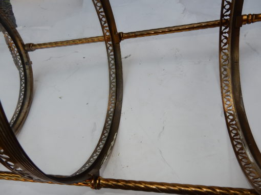 1950/70 'Round Rolling Trolley In Gilted Bronze with 3 Trays - Image 3