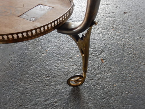 1970 ′ Rolling Bar in Bronze and Gilt Brass Maison Jansen 3 Wheels - Image 22