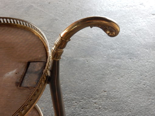 1970 ′ Rolling Bar in Bronze and Gilt Brass Maison Jansen 3 Wheels - Image 21