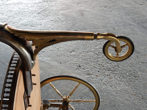 1970 ′ Rolling Bar in Bronze and Gilt Brass Maison Jansen 3 Wheels - Image 13