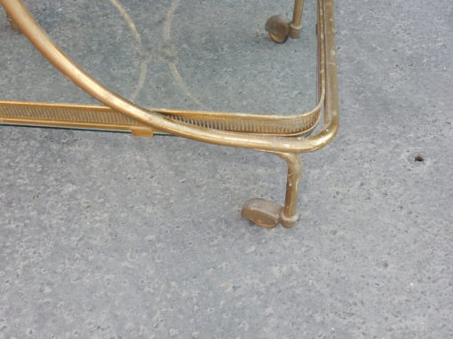 1970′ Bar Roulant en Bronze et Laiton Doré Maison Baguès Ou Charles Ou Jansen Décor Napoléon 3 – Image 10