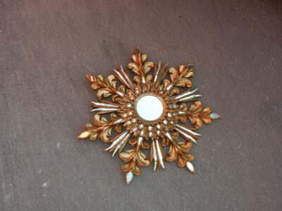 1970 ' Sun Mirror, Wood Gilted, Diameter 72 cm