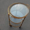 1950/70 'Round Rolling Trolley In Gilted Bronze with 3 Trays - Image 17