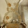 1970′ Vase Cristal Murano Style Barovier & Toso Avec Paillons d'Or Non Signé