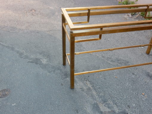 1950/70 Console GUY LEFEVRE Laiton Poli 122 X 42 X H 70 cm – Image 11