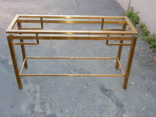 1950/70 Console GUY LEFEVRE Laiton Poli 122 X 42 X H 70 cm – Image 6