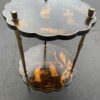 1950/70′ Guéridon Maison Baguès Décor Palmier en Bronze Doré Avec Plateaux Laque de Chine Diamètre 34,5 H 58 CM – Image 9