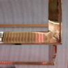 1970' Console Bronze Doré Plateau Opaline Noire 70 X 30 X H 70 cm – Image 3