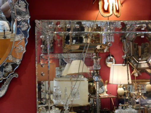 1900 'Venetian Bubble Mirror 250 X 174 cm Leaf Cabochons - Image 2