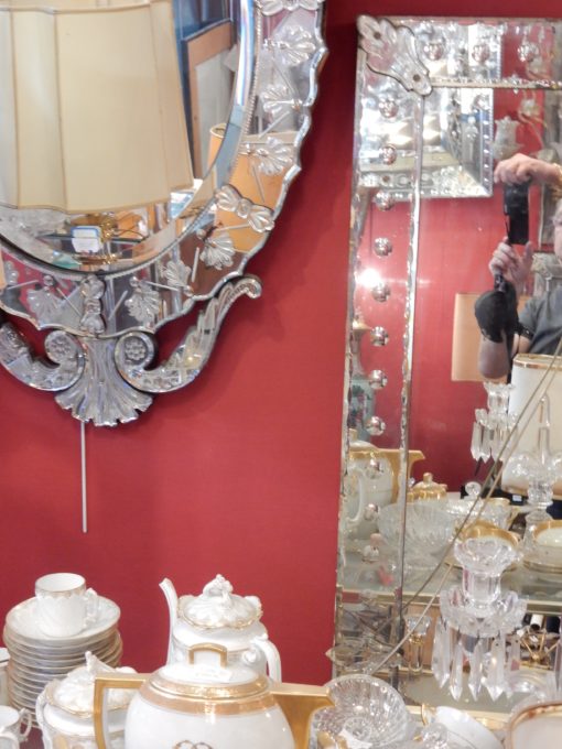 1900 'Venetian Bubble Mirror 250 X 174 cm Leaf Cabochons - Image 4