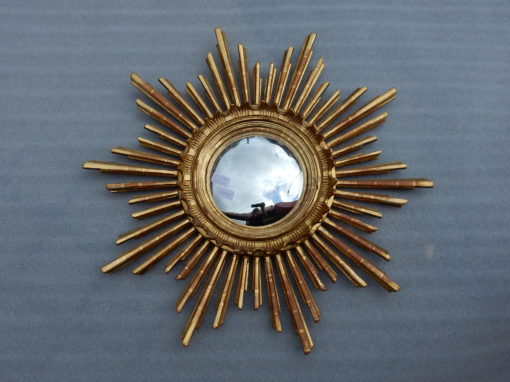 1950/70 ‘Convex Sun Mirror, Golden Wood - Diameter 68 - Image 14