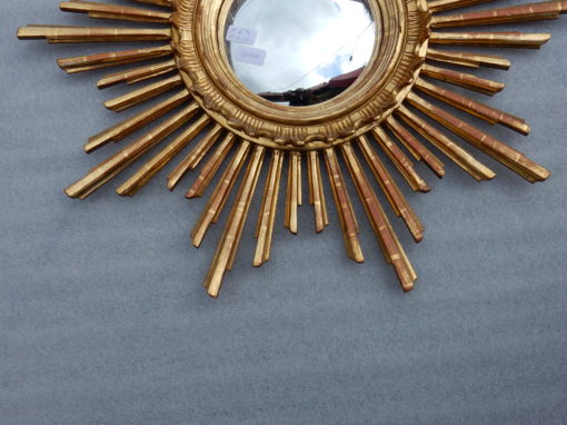 1950/70 ‘Convex Sun Mirror, Golden Wood - Diameter 68 - Image 11