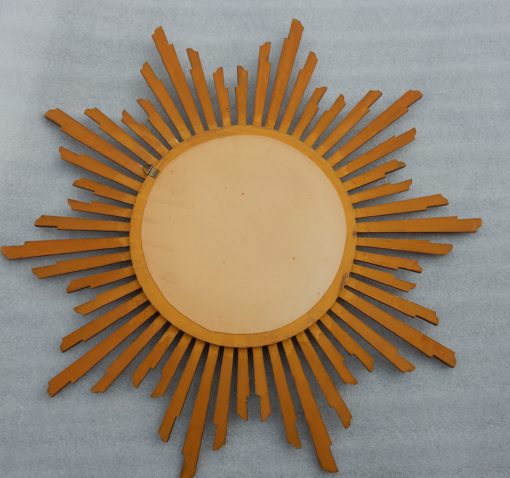1950/70 ‘Convex Sun Mirror, Golden Wood - Diameter 68 - Image 10