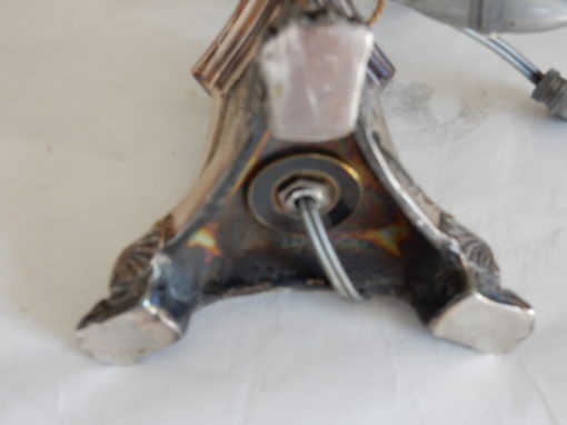 1900/1920 'Pair of Tripod Candlesticks in Silver Bronze Signed A.Mourier H 50 X  14X 14 cm - Image 10