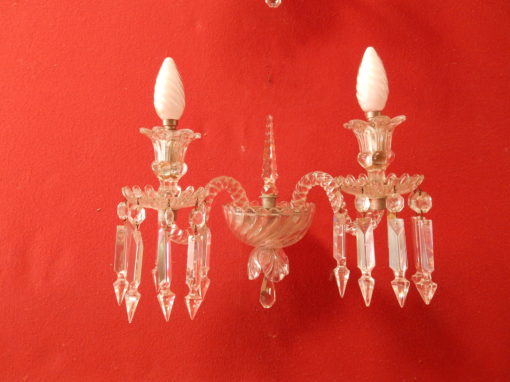 1950' Paire d'Appliques Au Poignard Baccarat Modèle Tors – Image 15