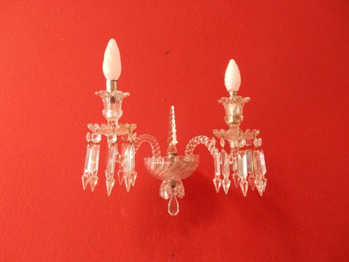 1950' Paire d'Appliques Au Poignard Baccarat Modèle Tors – Image 14