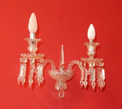 1950' Paire d'Appliques Au Poignard Baccarat Modèle Tors – Image 10