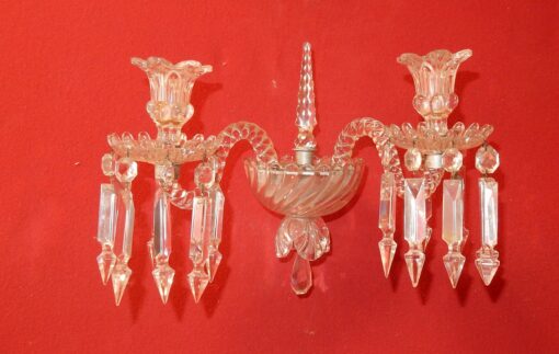 1950' Paire d'Appliques Au Poignard Baccarat Modèle Tors – Image 5